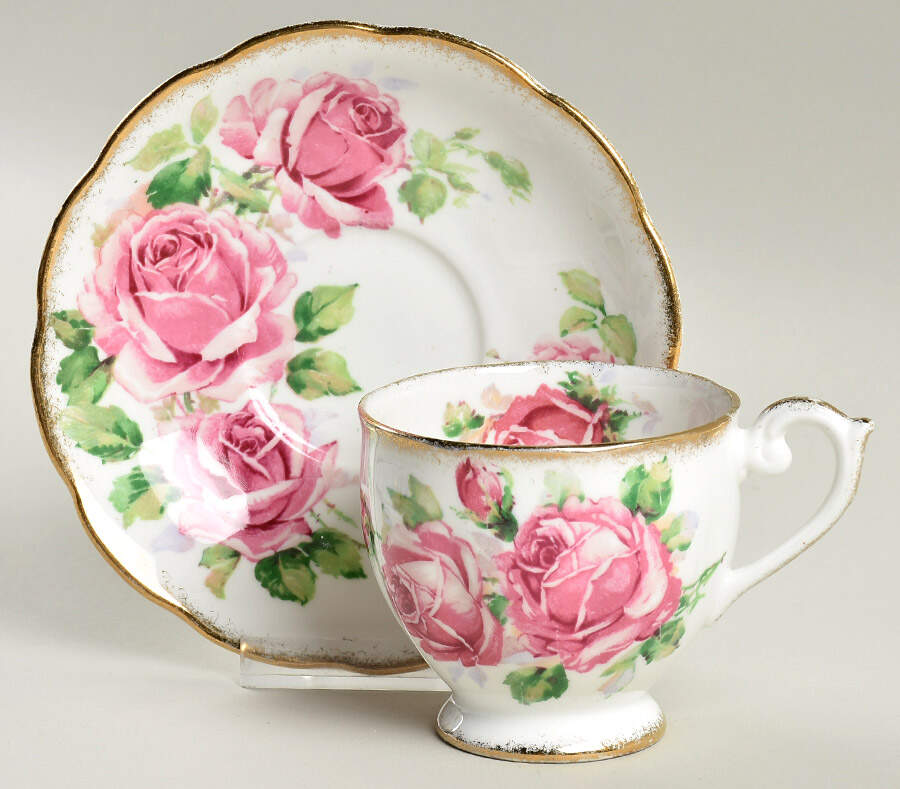 Lady Margaret Footed Cup & Saucer Set by Queen Anne (England)-1