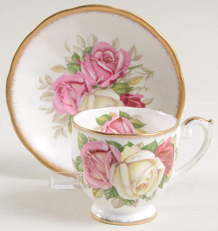 Lady Sylvia Footed Demitasse Cup & Saucer Set by Queen Anne (England)-1