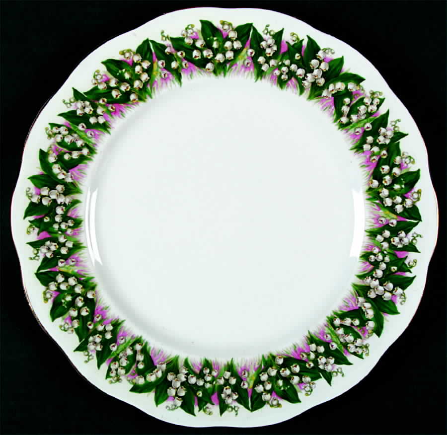 Lily of The Valley Dinner Plate by Queen Anne (England)-1