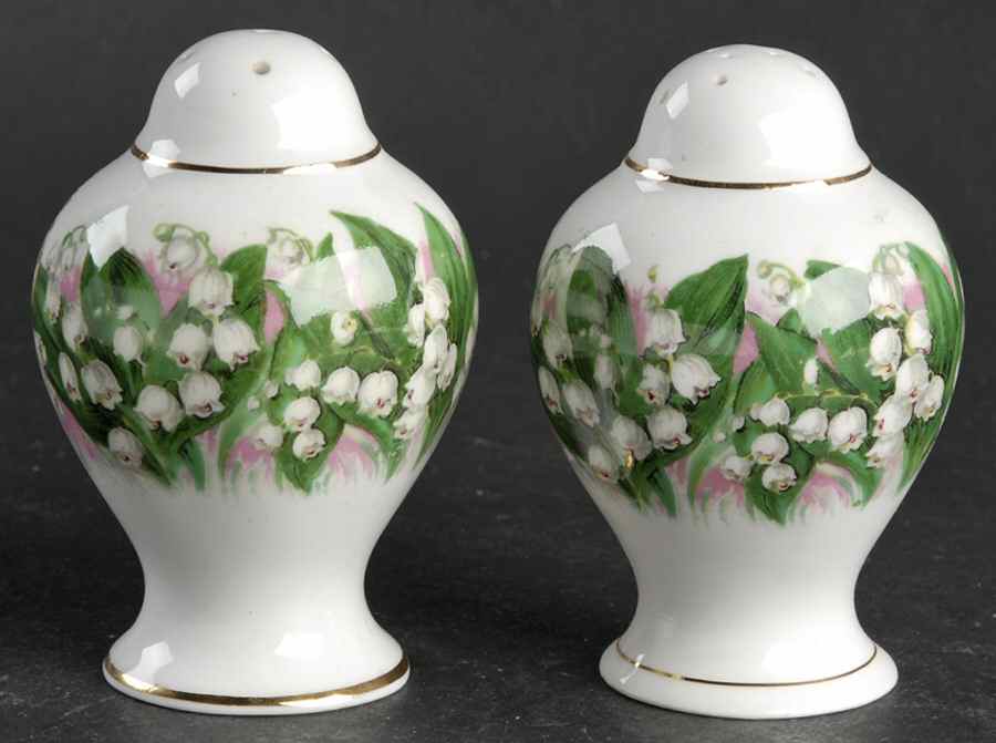 Lily of The Valley Salt & Pepper Set by Queen Anne (England)-1