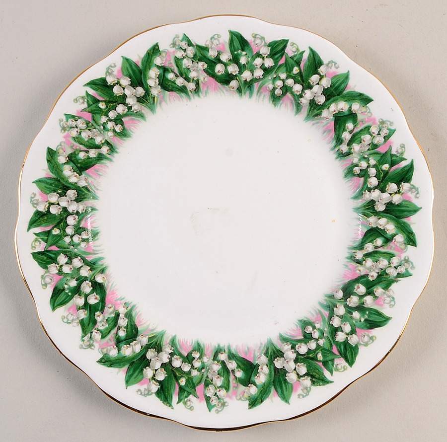 Lily of The Valley Salad Plate by Queen Anne (England)-1