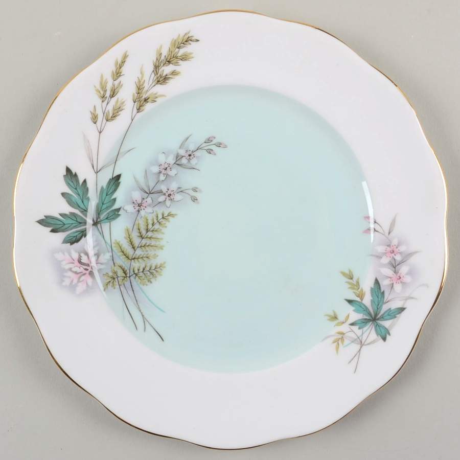 Louise (Green Center) Bread & Butter Plate by Queen Anne (England)-1
