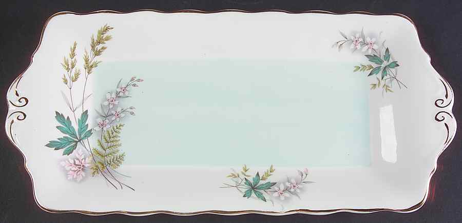 Louise (Green Center) Large Sandwich Tray by Queen Anne (England)-1