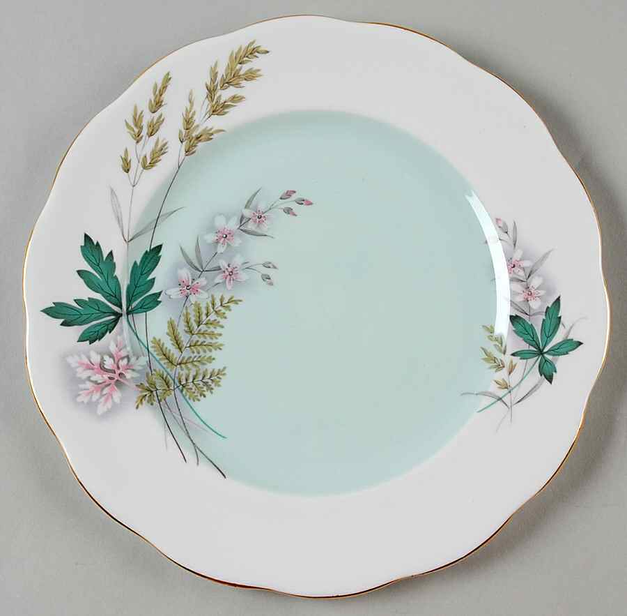 Louise (Green Center) Salad Plate by Queen Anne (England)-1