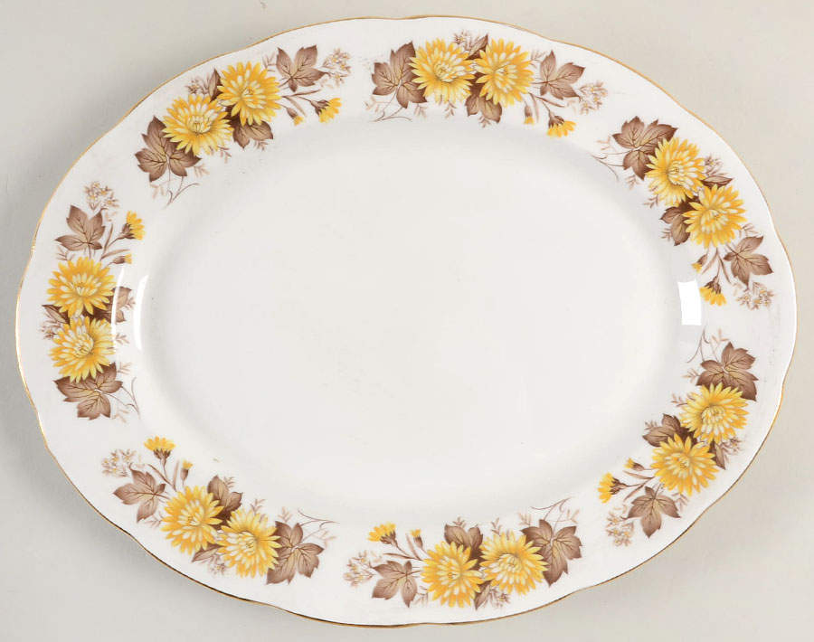 Lyric 12" Oval Serving Platter by Queen Anne (England)-1