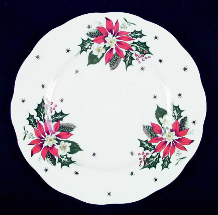 Noel (Gold Trim) Dinner Plate by Queen Anne (England)-1