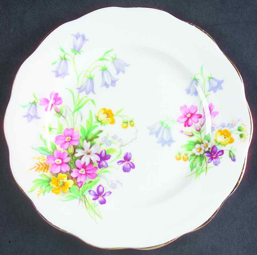 Old Country Spray Bread & Butter Plate by Queen Anne (England)-1
