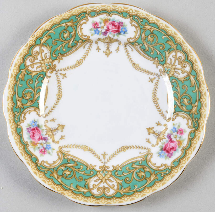 Regency Green Bread & Butter Plate by Queen Anne (England)-1