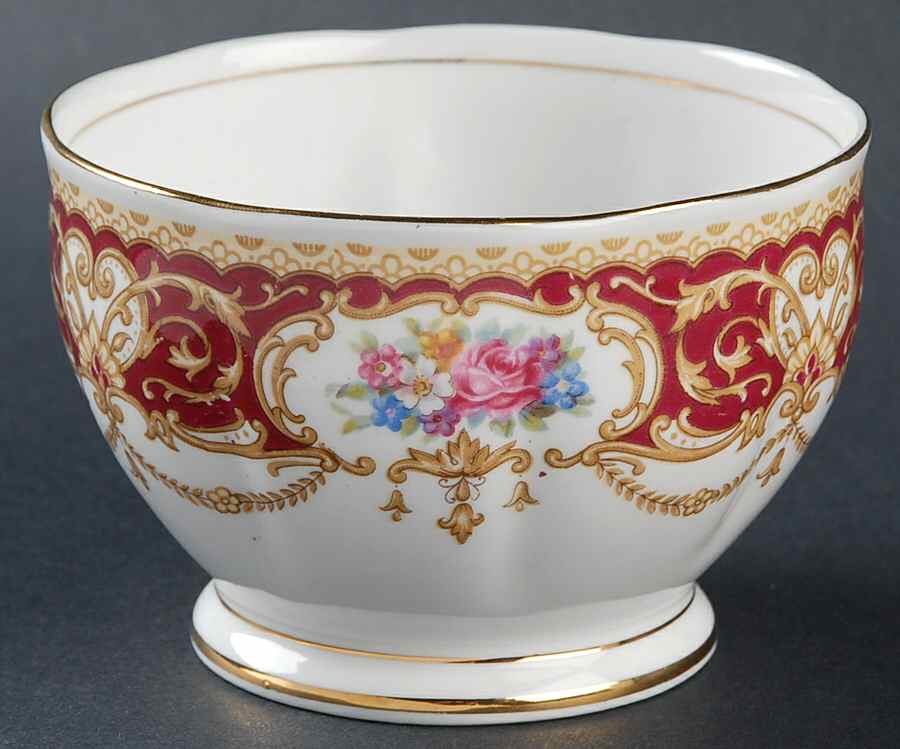 Regency Red Open Sugar Bowl by Queen Anne (England)-1
