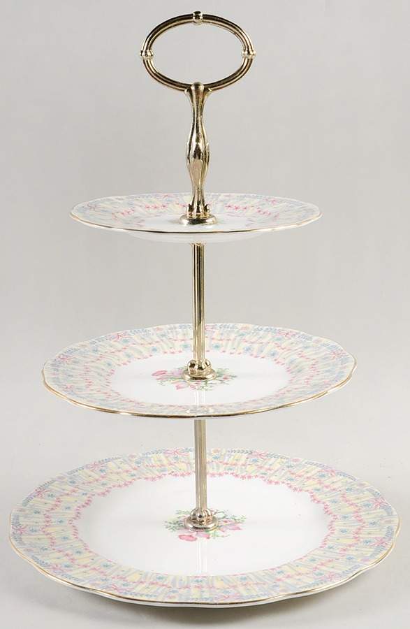 Royal Bridal Gown 3-Tiered Serving Tray (DP, SP, BB) by Queen Anne (England)-1