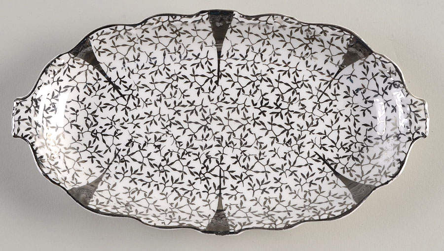Silver Lace Tray for Mini Creamer & Open Sugar by Queen Anne (England)-1