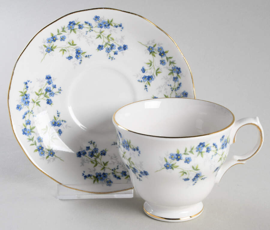 Sonata Footed Cup & Saucer Set by Queen Anne (England)-1