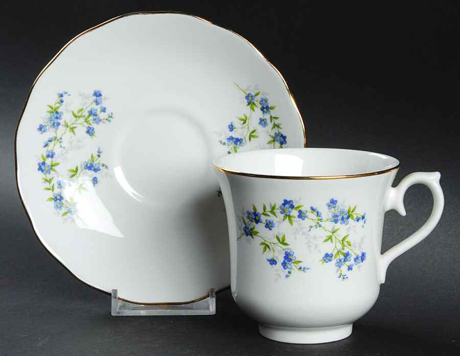 Sonata Footed Cup & Saucer Set by Queen Anne (England)-1