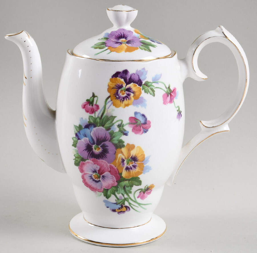 Spring Melody Coffee Pot & Lid by Queen Anne (England)-1