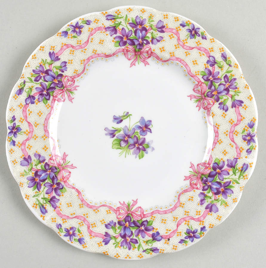 Sweet Violets Dessert/Pie Plate by Queen Anne (England)-1