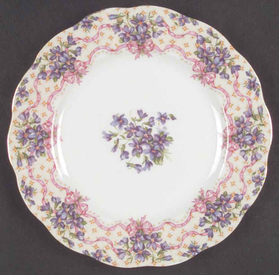 Sweet Violets Salad Plate by Queen Anne (England)-1