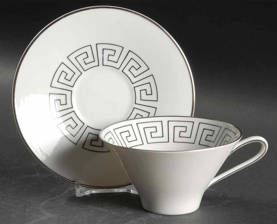 Athena Flat Cup & Saucer Set by Quality Crafts-1