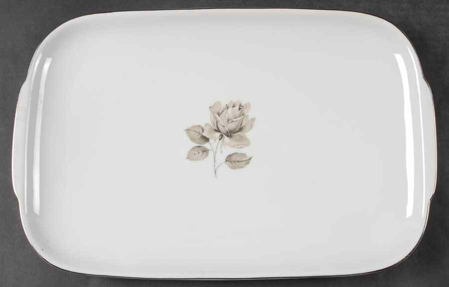 Midnight Rose 15" Rectangular Serving Platter by Quality Crafts-1
