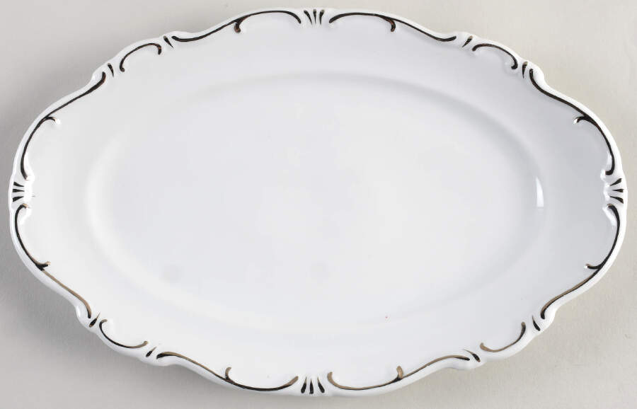Princess Alexandra 13" Oval Serving Platter by Quality Crafts-1