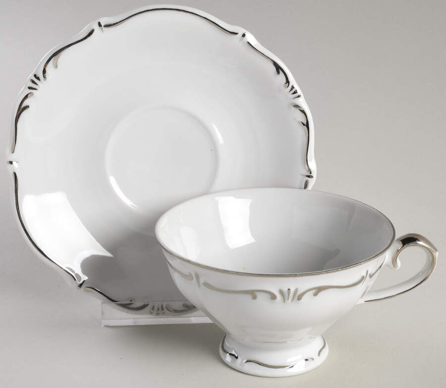 Princess Alexandra Footed Cup & Saucer Set by Quality Crafts-1