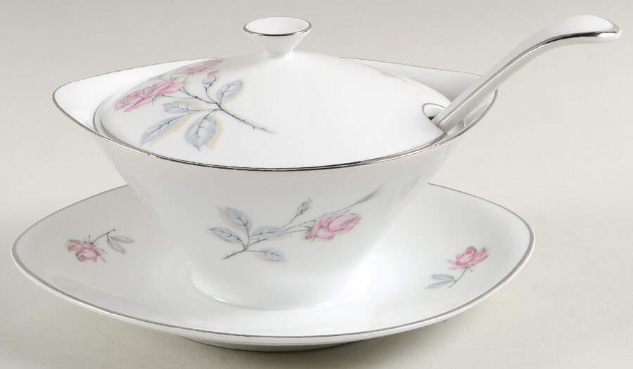 Promise Gravy Boat Attached Underplate & Lid w/Ladle by Quality Crafts-1