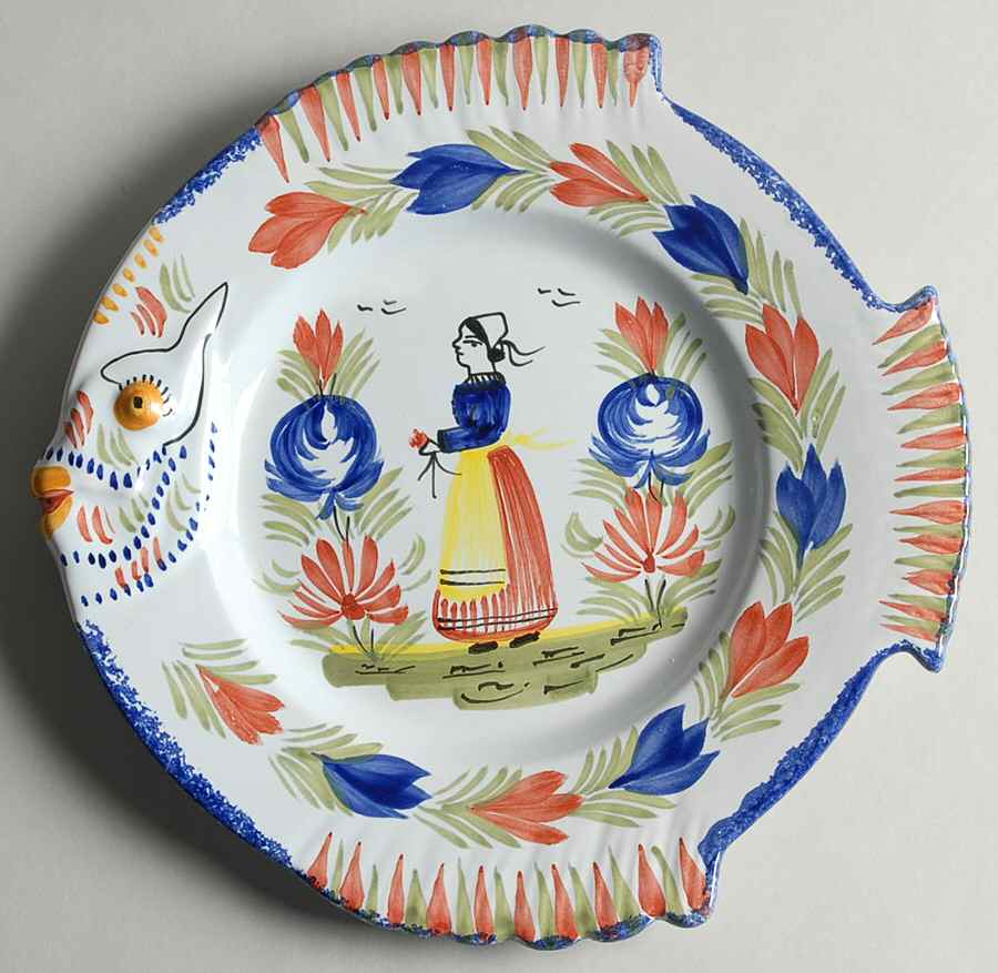 Campagne 10" Fish Plate by Quimper-1
