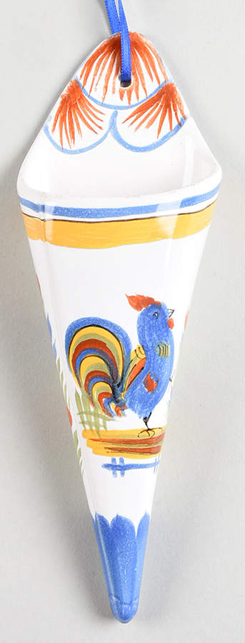 Champetre 7" Wall Pocket Vase by Quimper-1