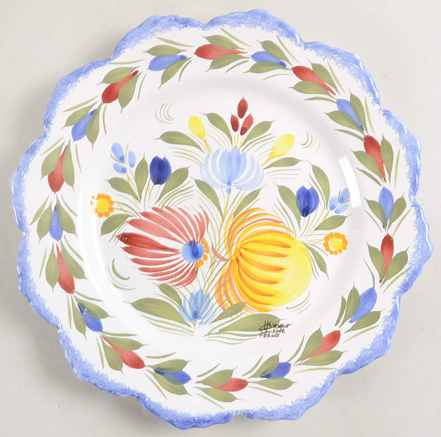 Fleuri Royal 10" Wall Plate by Quimper-1