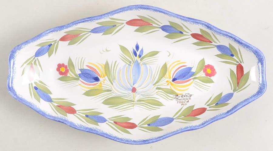 Fleuri Royal Pickle Dish by Quimper-1