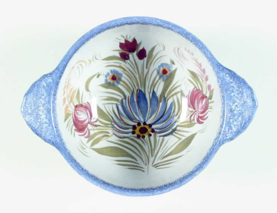 Fleuri Royal Lugged Soup/Cereal Bowl by Quimper-1
