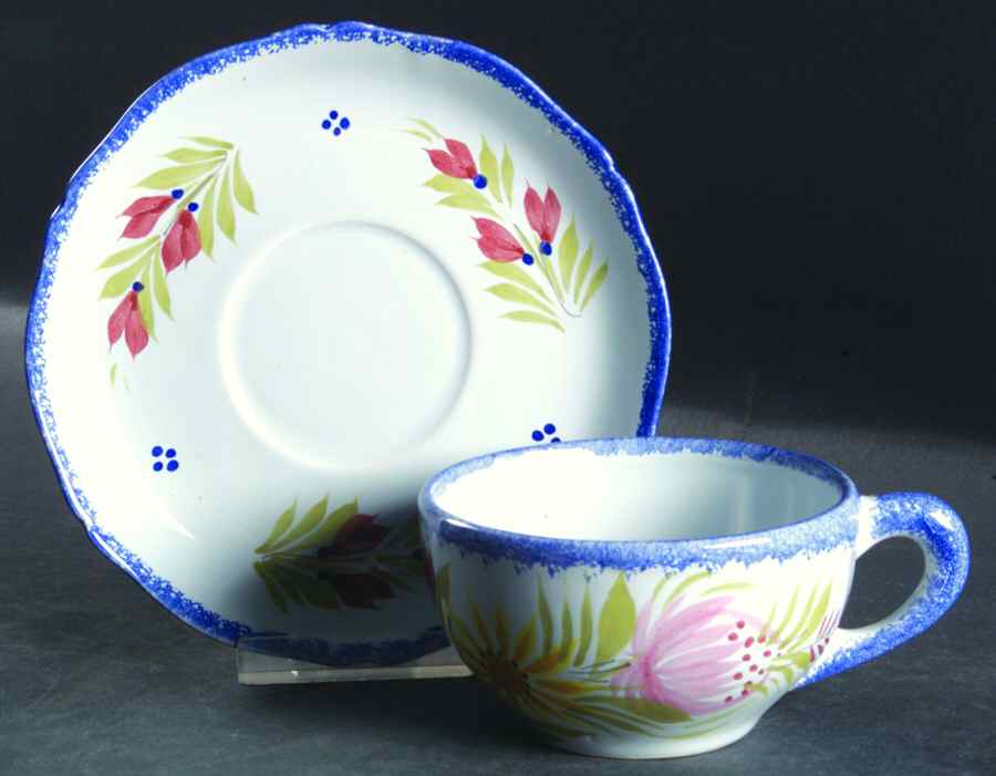 Fleuri Royal Breakfast Cup & Saucer Set by Quimper-1