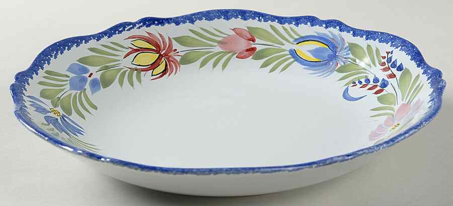 Fleuri Royal 8" Individual Pasta Bowl by Quimper-1