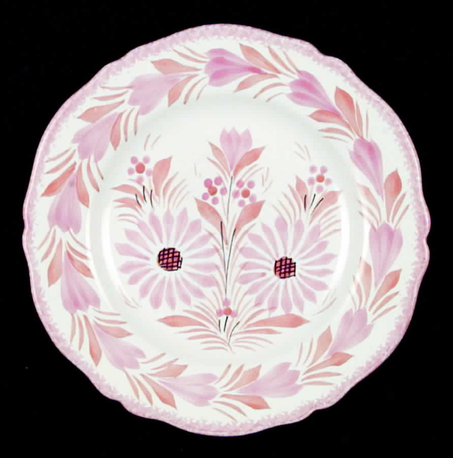 Fleuri Rose Salad Plate by Quimper-1