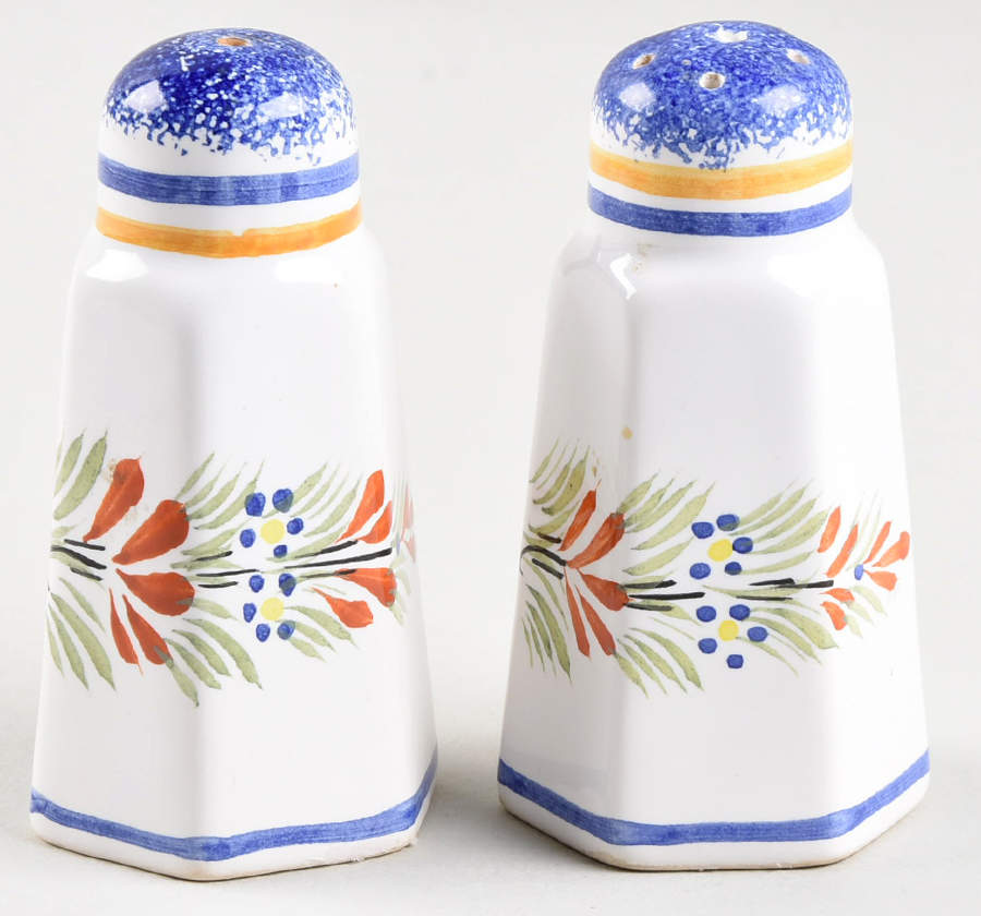 Henriot (Lady Or Man Center) Salt & Pepper Set by Quimper-1