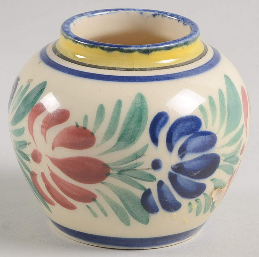 Henriot (Lady Or Man Center) 2" Vase by Quimper-1