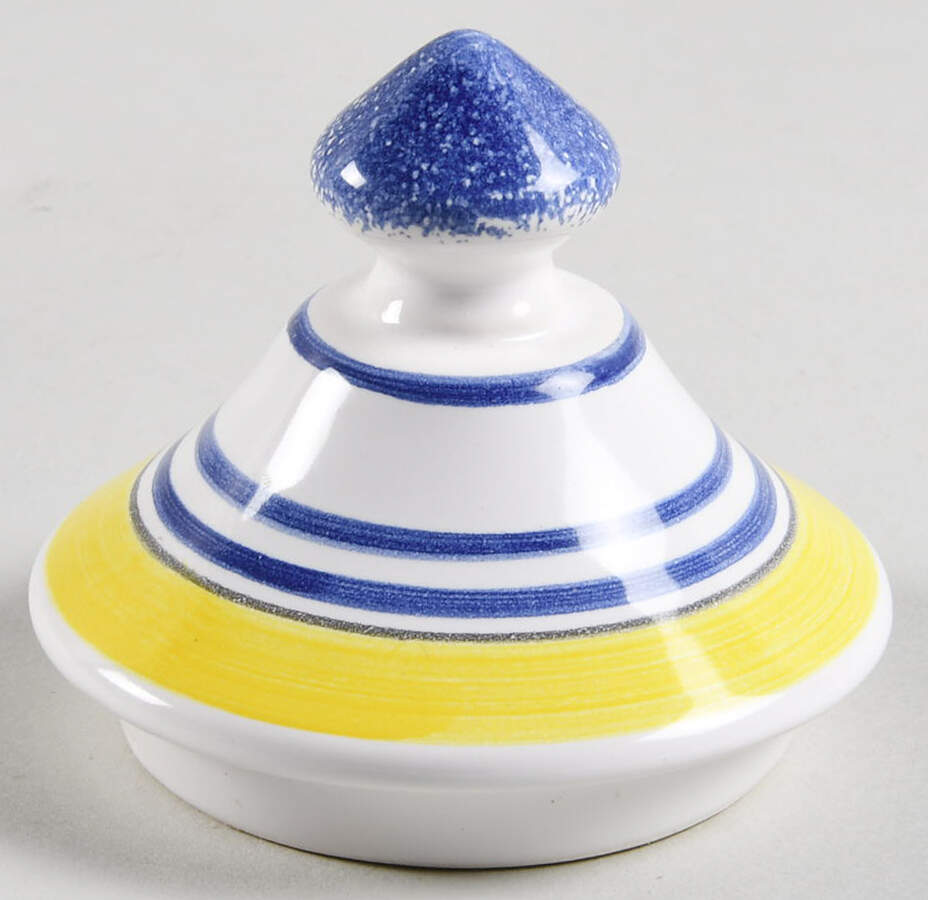 Henriot (Lady Or Man Center) Lid for Oversize Sugar Bowl by Quimper-1