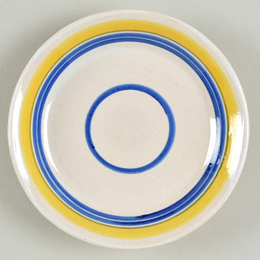 Henriot (Lady Or Man Center) Saucer for Flat Demitasse Cup by Quimper-1