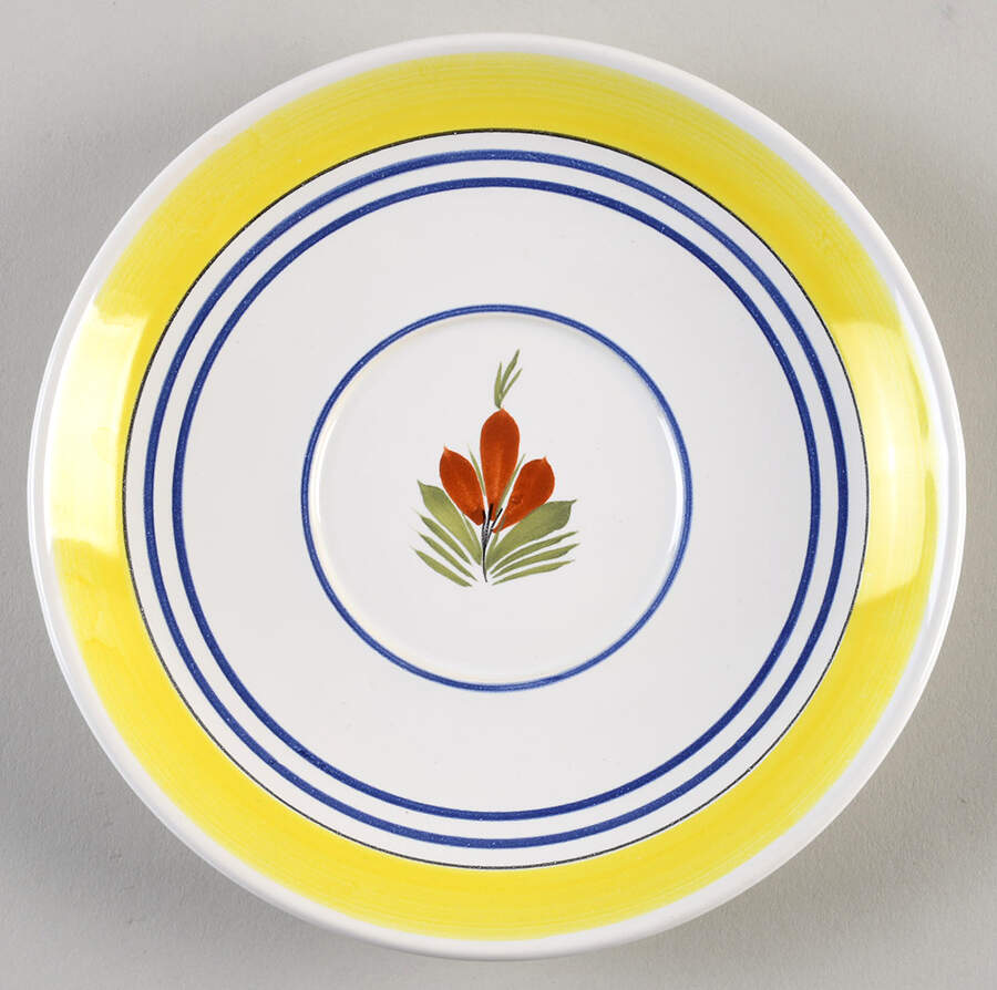 Henriot (Lady Or Man Center) Saucer for Oversized Cup by Quimper-1