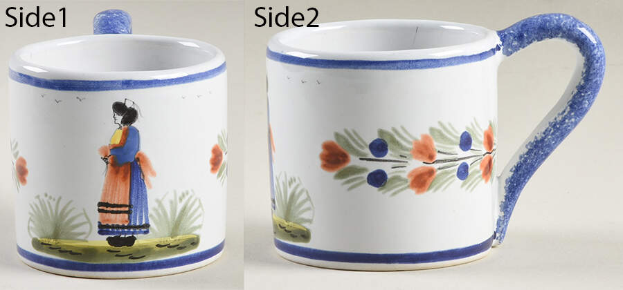 Henriot (Lady Or Man Center) Mug by Quimper-1