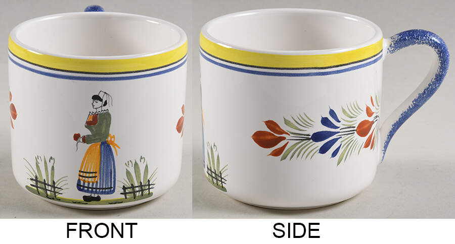 Henriot (Lady Or Man Center) Soup Mug by Quimper-1