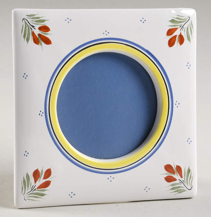 Henriot (Lady Or Man Center) Frame-Holds 3" X 3" by Quimper-1