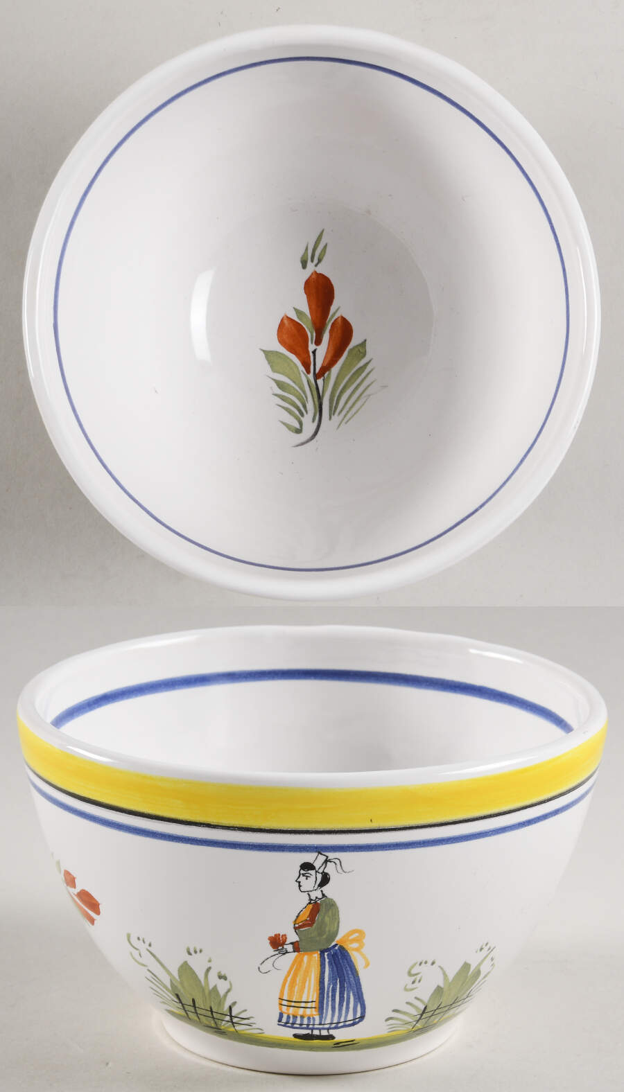 Henriot (Lady Or Man Center) 5" All Purpose Bowl by Quimper-1