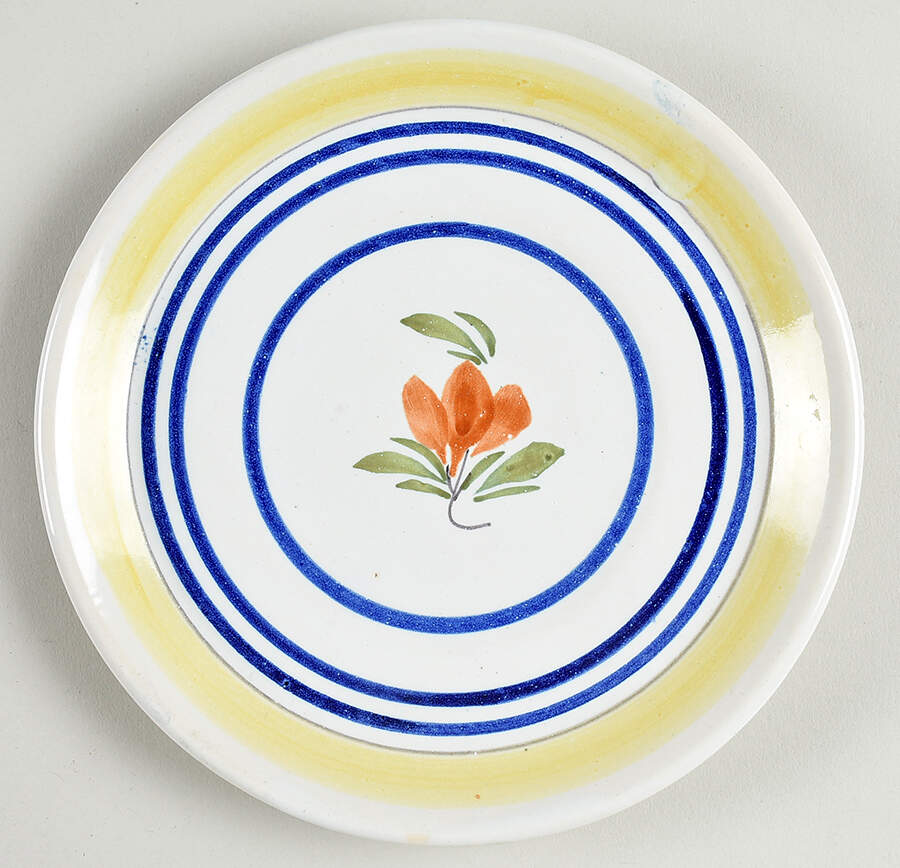 Henriot (Lady Or Man Center) Saucer for Oversized Cup by Quimper-1
