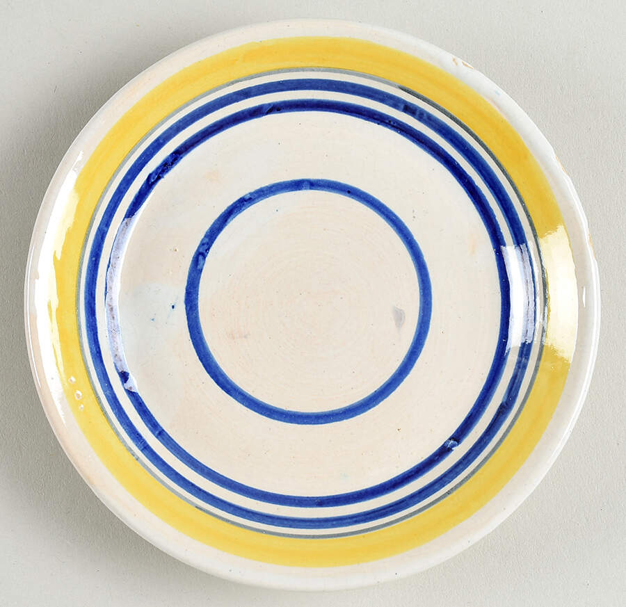 Henriot (Lady Or Man Center) Saucer for Flat Demitasse Cup by Quimper-1
