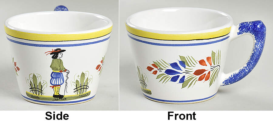 Henriot (Lady Or Man Center) Flat Cup by Quimper-1