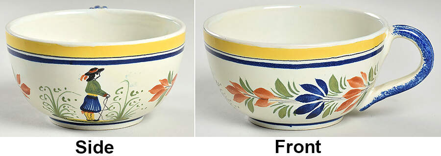 Henriot (Lady Or Man Center) Breakfast Cup by Quimper-1