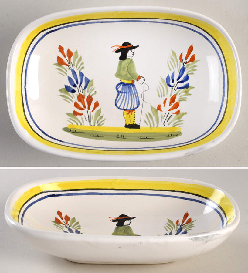 Henriot (Lady Or Man Center) Appetizer Plate by Quimper-1
