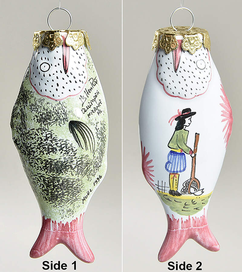Henriot (Lady Or Man Center) 1996 Annual Ornament by Quimper-1