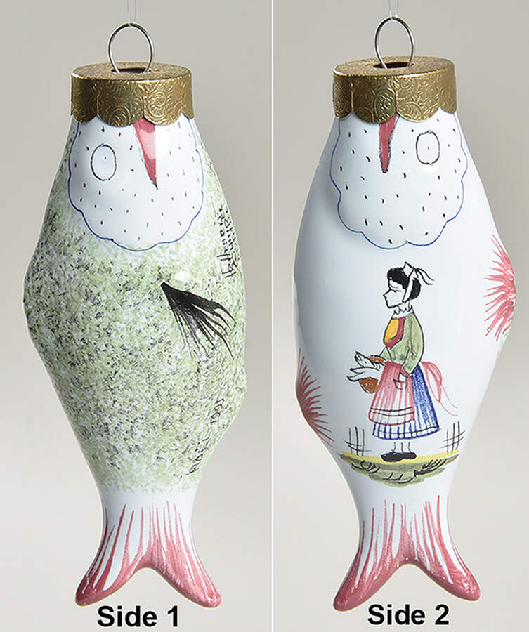 Henriot (Lady Or Man Center) 1995 Annual Ornament by Quimper-1