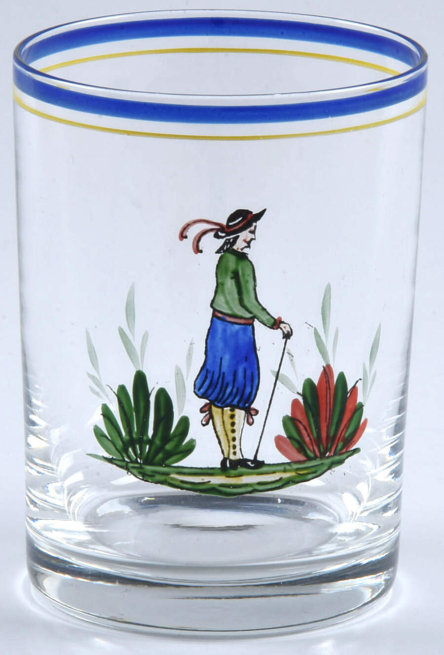 Henriot (Lady Or Man Center) 8 Oz Glassware Tumbler by Quimper-1